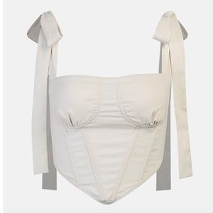 White Tie Corset Top